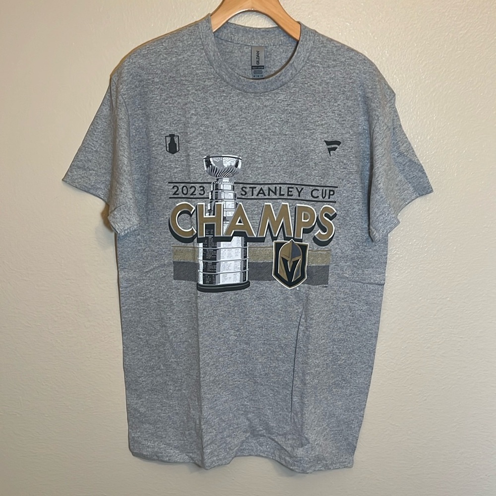 NWOT Vegas Golden Knights NHL Hockey 2023 Stanley Cup Grey Tee Shirt